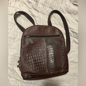 Hornback croco convertible backpack/crossbody